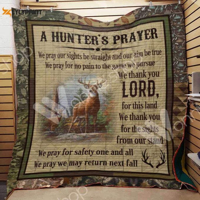 Deer Hunting 3D Customized Quilt Blanket For Fans Home Decor Gift 1