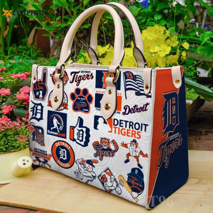 Detroit Tigers Leather Handbag Gift For Women 1
