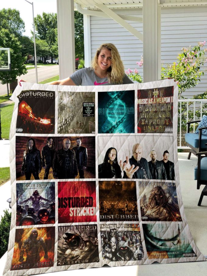 Disturbed Quilt Blanket For Fans Home Decor Gift 2