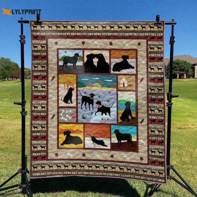 Dog Labrador 3D Customized Quilt 1