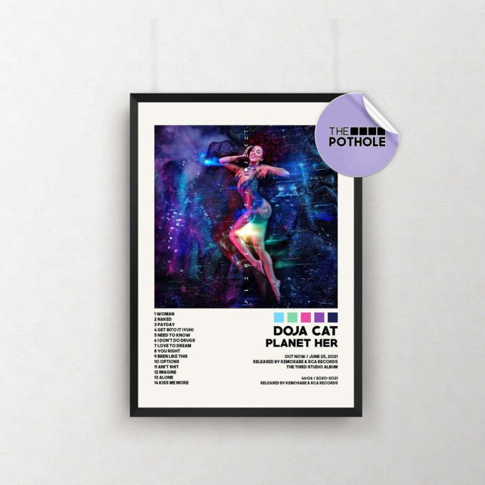 Doja Cat Posters / Planet Her Poster, Album Cover Poster, Poster Print Wall Art, Custom Poster, Home Decor, Doja Cat, Hot Pink, Planet Her 2