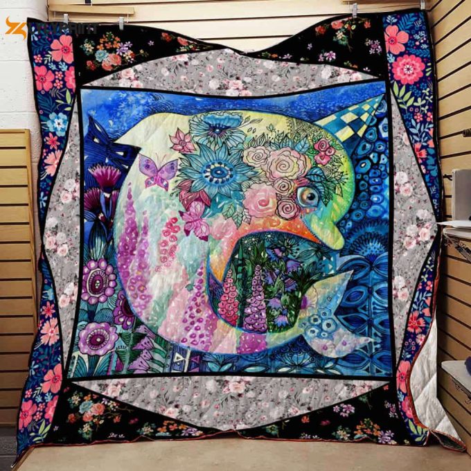 Dolphin 3D Customized Quilt Blanket For Fans Home Decor Gift 1