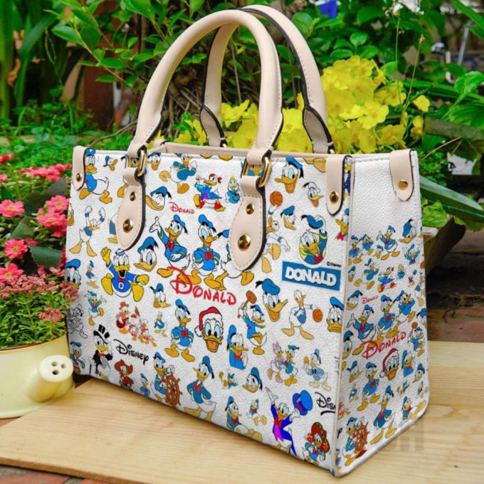 Donald Duck 2 Leather Handbag For Women Gift 2