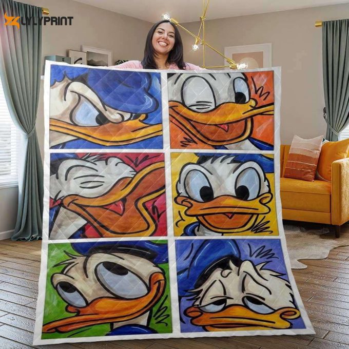 Donald Duck, Donald Duck Quilt Blanket For Fans Home Decor Gift 1