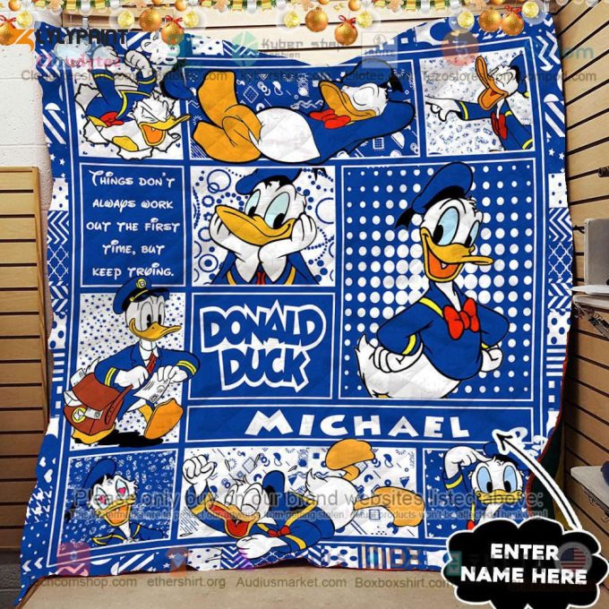 Donald Duck Quilt Blanket For Fans Home Decor Gift 1