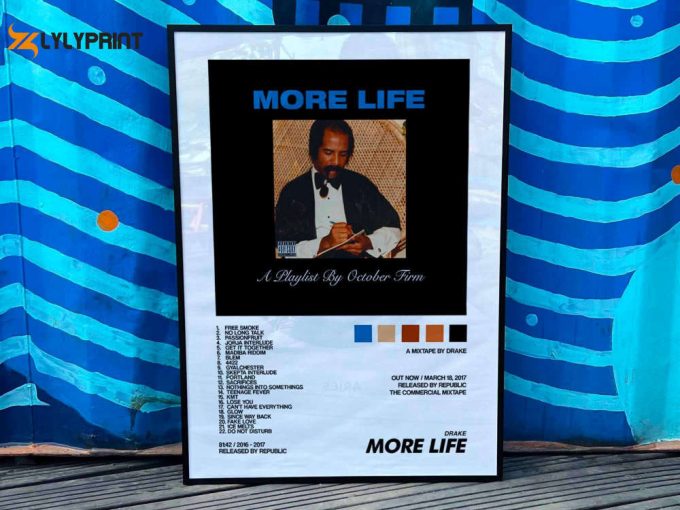 Drake &Amp;Quot;More Life&Amp;Quot; Album Cover Poster For Home Room Decor 1