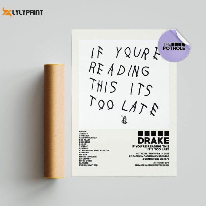 Drake Poster / If You’re Reading This It’s Too Late Poster, Album Cover Poster Poster Print Wall Art, Custom Poster, Home Decor, Drake 1