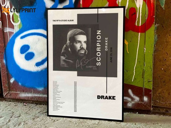 Drake &Amp;Quot;Scorpion&Amp;Quot; Album Cover Poster For Home Room Decor 1