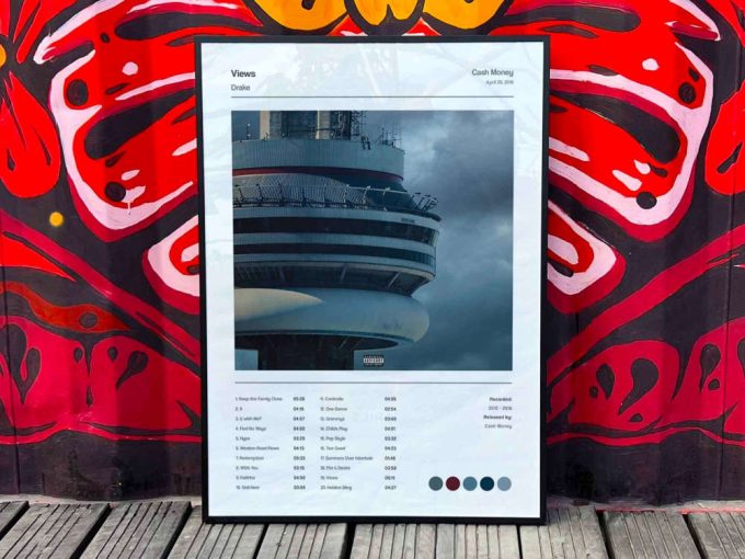 Drake &Quot;Views&Quot; Album Cover Poster For Home Room Decor, Drake Merch 4