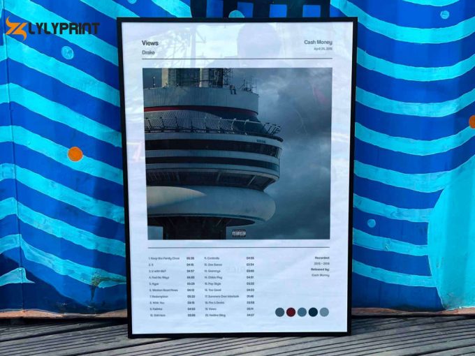 Drake &Amp;Quot;Views&Amp;Quot; Album Cover Poster For Home Room Decor, Drake Merch 1