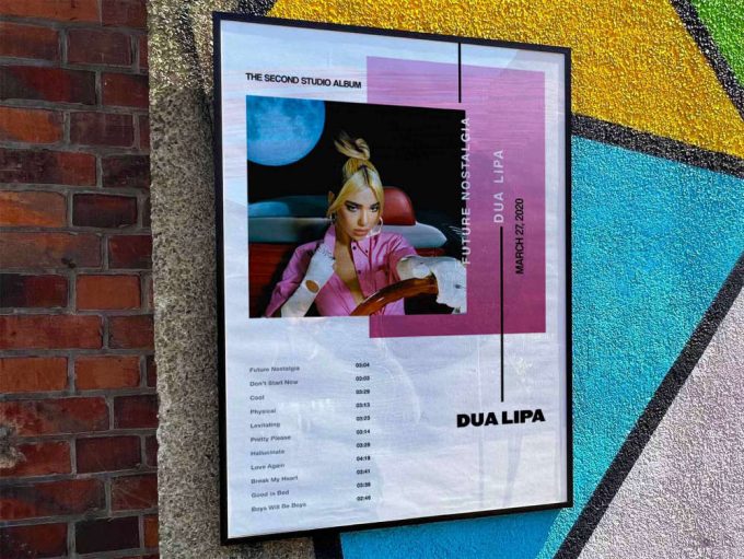 Dua Lipa &Quot;Future Nostalgia&Quot; Album Cover Poster #3 3