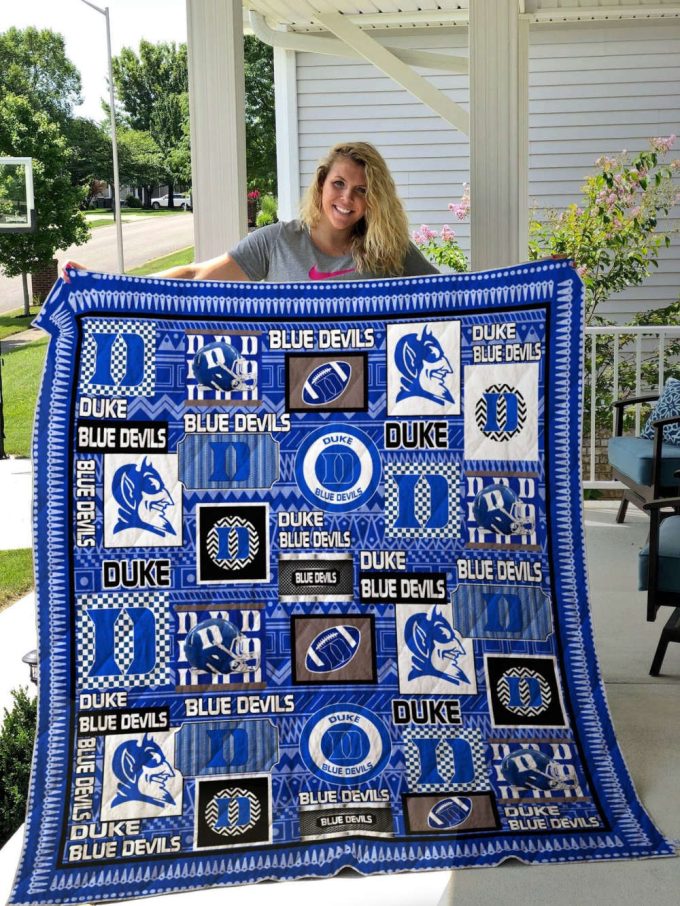 Duke Blue Devils 2 Quilt Blanket For Fans Home Decor Gift 2