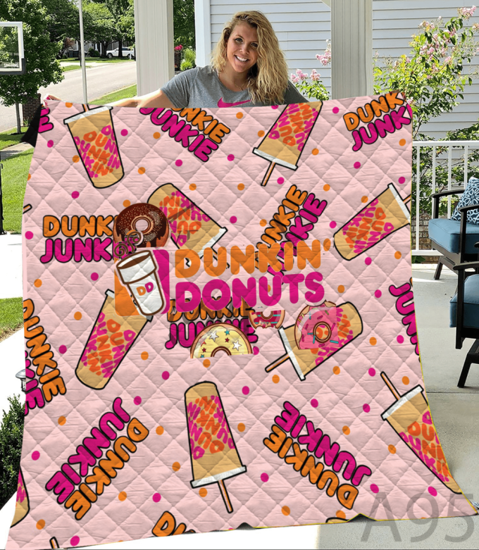 Dunkin Donuts Quilt Blanket For Fans Home Decor Gift 2