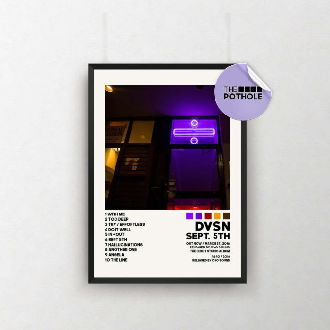 Dvsn Posters / Sept 5Th Poster / Album Cover Poster, Poster Print Wall Art, Custom Poster, Home Decor, Dvsn, Sept 5Th 2