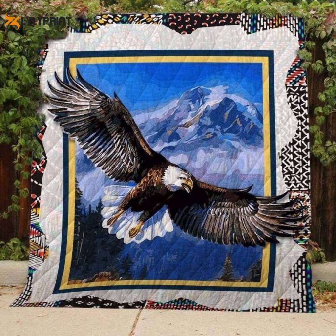 Eagle Top Of The World 3D Customized Quilt 1