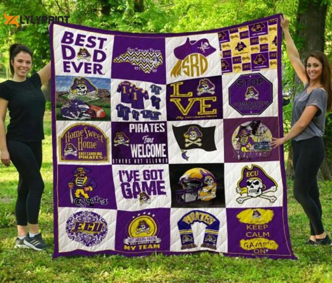 East Carolina Pirates 1 Quilt Blanket For Fans Home Decor Gift 1