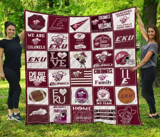 Eastern Kentucky Colonels 1 Quilt Blanket For Fans Home Decor Gift 2