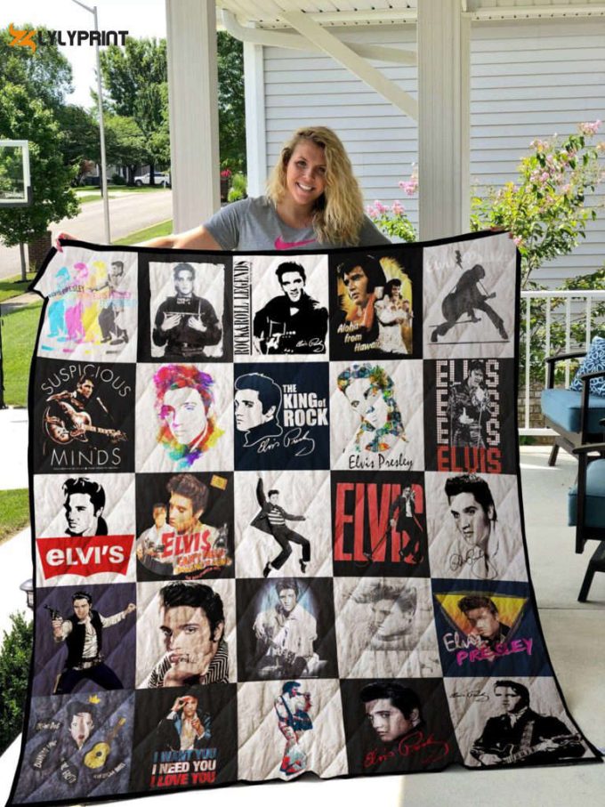 Elvis Presley Quilt Blanket For Fans Home Decor Gift 1