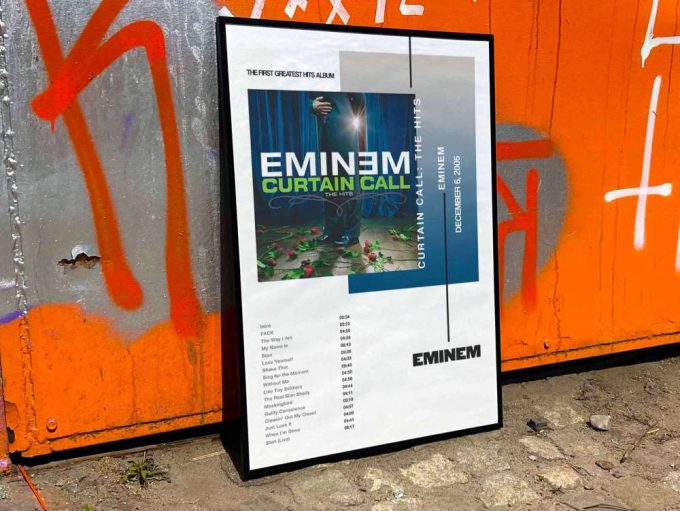 Eminem &Quot;Curtain Call The Hits&Quot; Album Cover Poster For Home Room Decor For Home Room Decor / Personalized Gift, Album Cover Poster For Home Room Decor For Home Room Decors #3 2