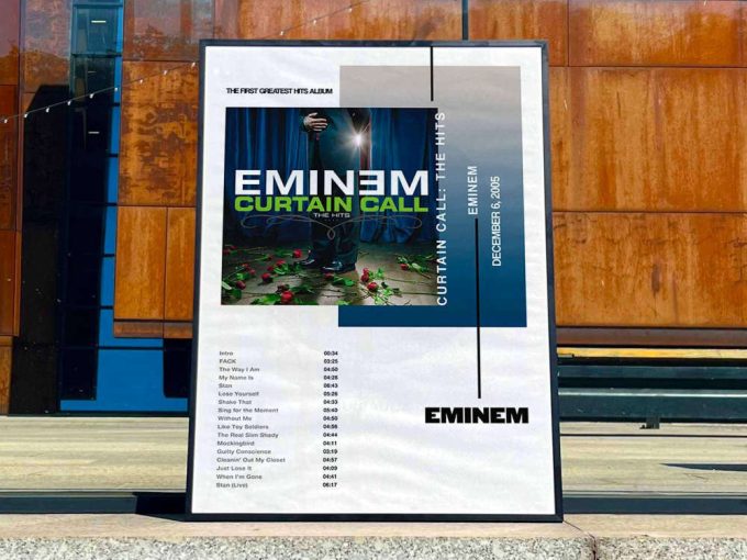 Eminem &Quot;Curtain Call The Hits&Quot; Album Cover Poster For Home Room Decor For Home Room Decor / Personalized Gift, Album Cover Poster For Home Room Decor For Home Room Decors #3 3