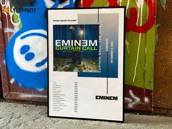 Eminem &Amp;Quot;Curtain Call The Hits&Amp;Quot; Album Cover Poster For Home Room Decor For Home Room Decor / Personalized Gift, Album Cover Poster For Home Room Decor For Home Room Decors #3 1