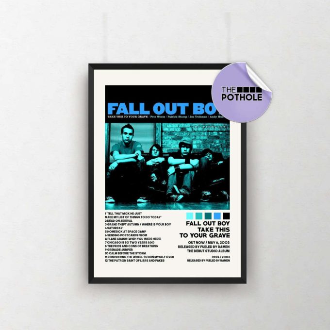 Fall Out Boy Posters / Take This To Your Grave Poster / Fall Out Boy, Album Cover Poster, Poster Print Wall Art, Custom Poster, Home Decor 2