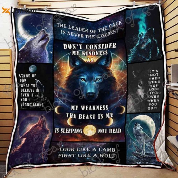 Fight Like A Wolf 3D Customized Quilt 1