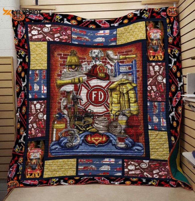 Firefighter 3D Customized Quilt Blanket For Fans Home Decor Gift 1