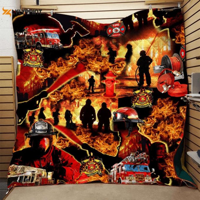 Fireman 3D Customized Quilt 1