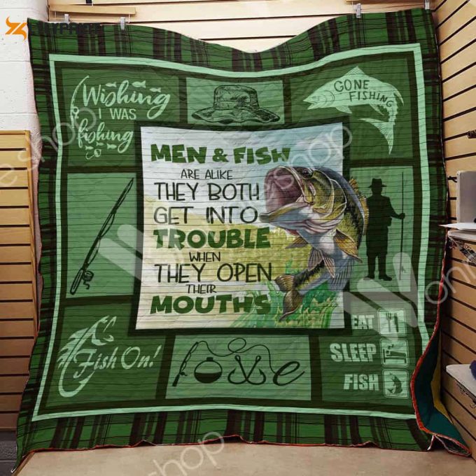 Fishing 3D Customized Quilt Blanket For Fans Home Decor Gift 1