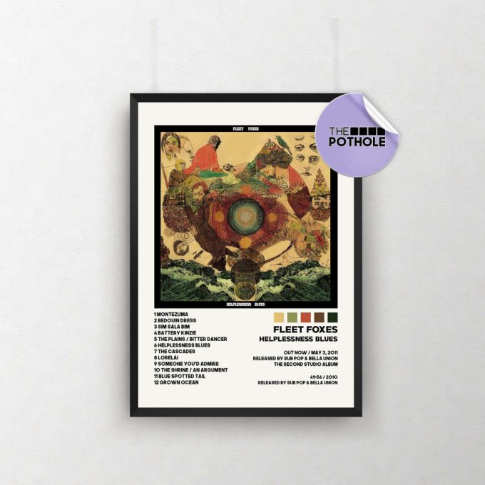 Fleet Foxes Posters / Helplessness Blues Poster / Fleet Foxes, Helplessness Blues, Album Cover Poster / Poster Print Wall Art, Custom Poster 2