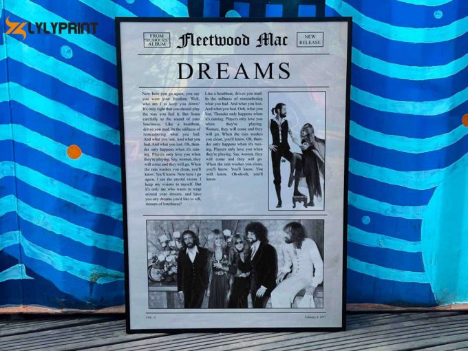 Fleetwood Mac &Amp;Quot;Dreams&Amp;Quot; Album Cover Poster #Newspaper 1