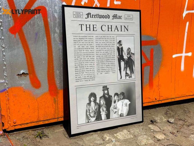 Fleetwood Mac &Amp;Quot;The Chain&Amp;Quot; Album Cover Poster #Newspaper 1