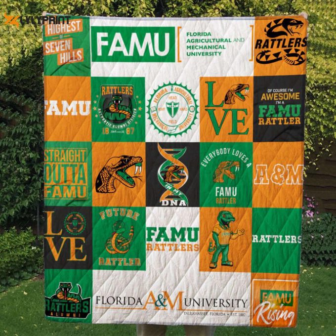 Florida A&Amp;Amp;M Rattlers 1 Quilt Blanket For Fans Home Decor Gift 1