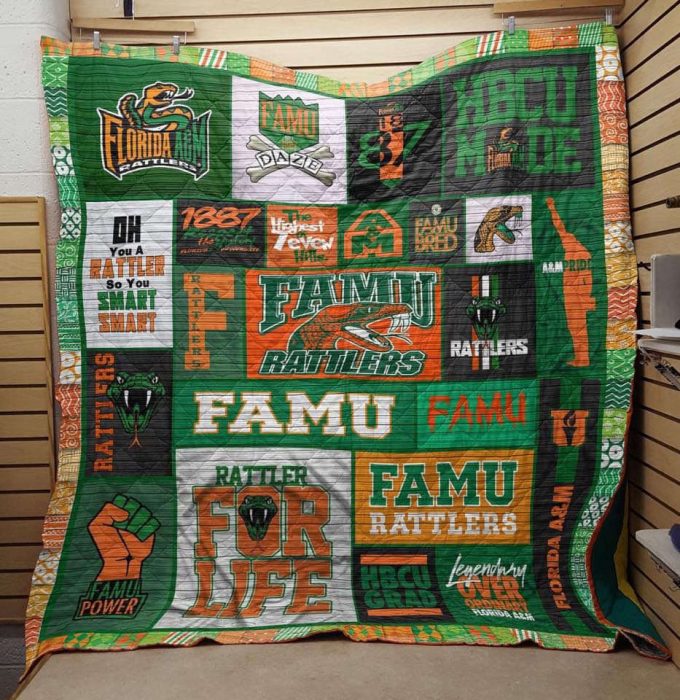 Florida A&Amp;M Rattlers Quilt Blanket For Fans Home Decor Gift 2