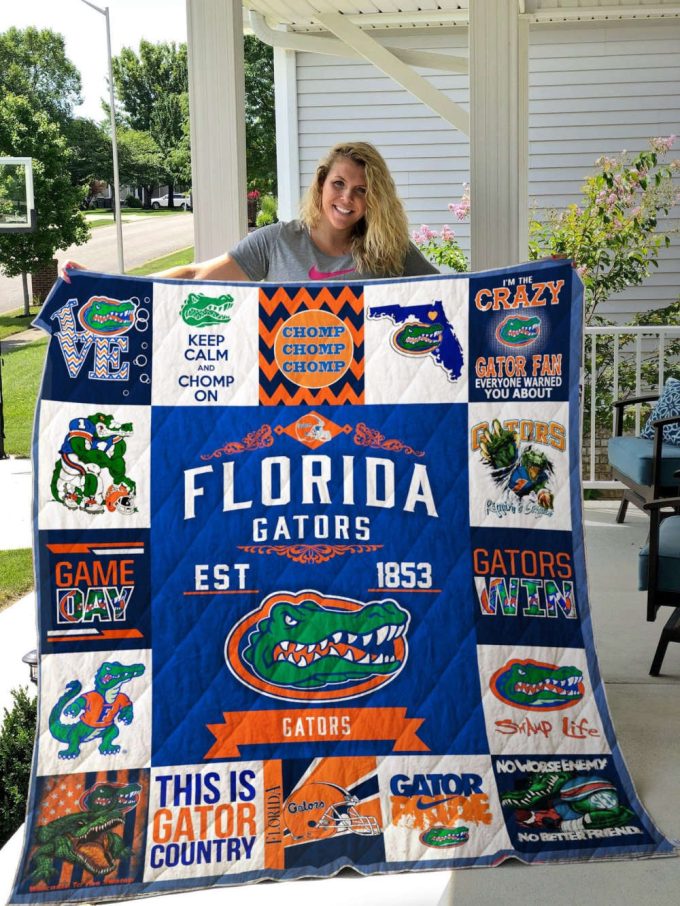Florida Gators 1 Quilt Blanket For Fans Home Decor Gift 2