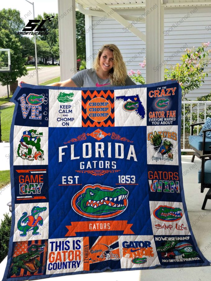 Florida Gators Quilt Blanket For Fans Home Decor Gift T 2