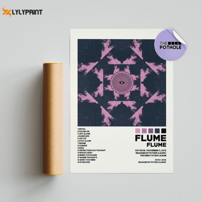 Flume Posters / Flume Poster / Album Cover Poster / Poster Print Wall Art / Custom Poster / Home Decor, Hi This Is Flume, Flume Skin 1