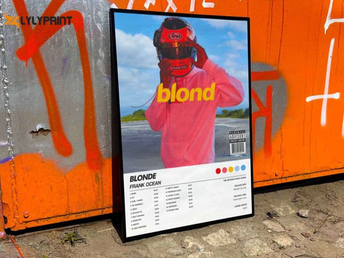 Frank Ocean &Amp;Quot;Blonde&Amp;Quot; Album Cover Poster For Home Room Decor #6 (Helmet) 1