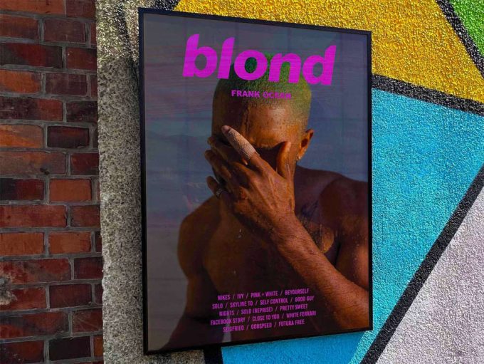 Frank Ocean &Quot;Blonde&Quot; Album Cover Poster For Home Room Decor #Fac Pink Title 2
