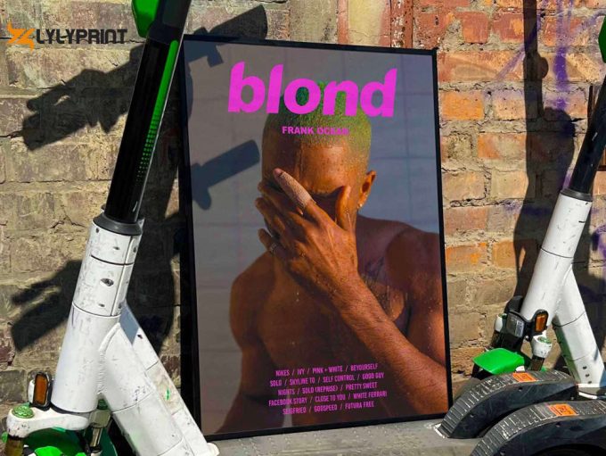Frank Ocean &Amp;Quot;Blonde&Amp;Quot; Album Cover Poster For Home Room Decor #Fac Pink Title 1
