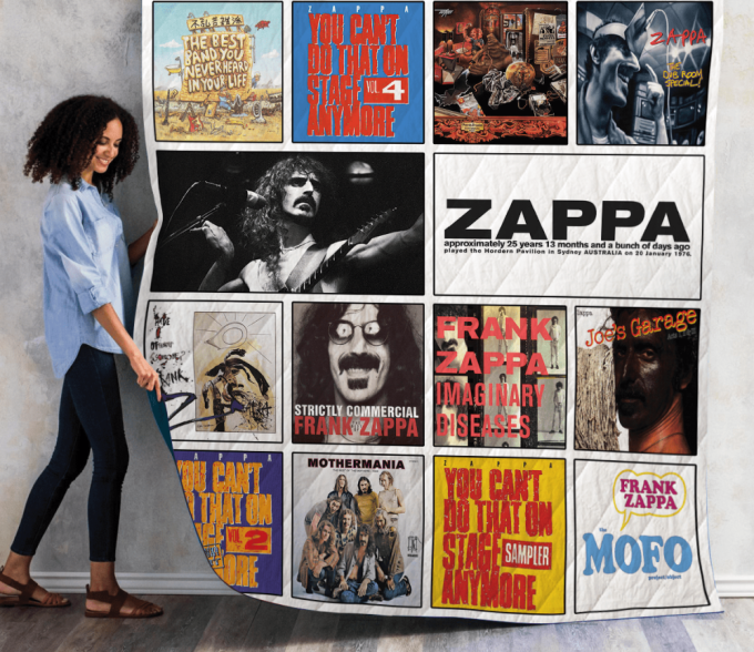 Frank Zappa Quilt Blanket For Fans Home Decor Gift 2