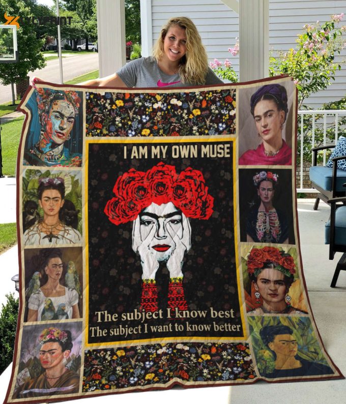 Frida Kahlo Quilt Blanket For Fans Home Decor Gift 1