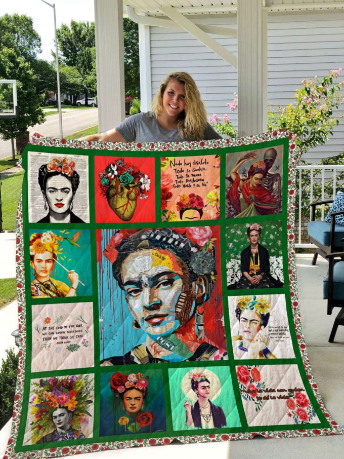 Frida Kahlo Quilt Blanket For Fans Home Decor Gift 2