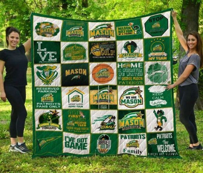 George Mason Patriots Quilt Blanket For Fans Home Decor Gift 3