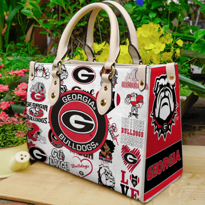 Georgia Bulldogs Leather Handbag Gift For Women 2