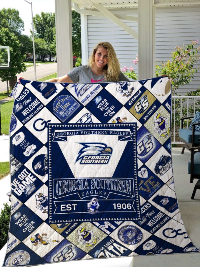 Georgia Southern Eagles Quilt Blanket For Fans Home Decor Gift 2