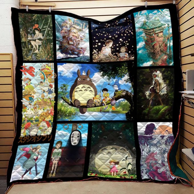 Ghibli 3 Quilt Blanket For Fans Home Decor Gift 2