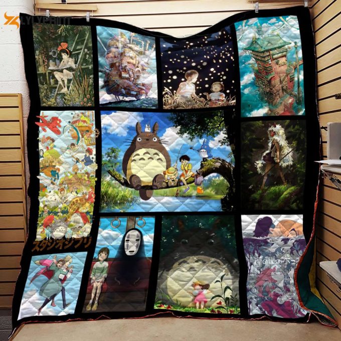 Ghibli 3 Quilt Blanket For Fans Home Decor Gift 1