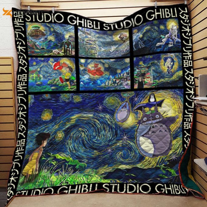 Ghibli Starry Night For Fans 3D Customized Quilt Blanket For Fans Home Decor Gift 1